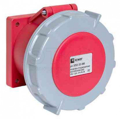 Розетка стационарная внутренняя 32А IP67 380В 3252 3Р+РЕ+N PROxima